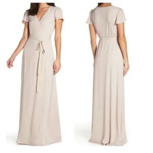 Show Me Your Mumu Noelle Flutter Dress Maxi Dress  - New Taupe SZ 2X